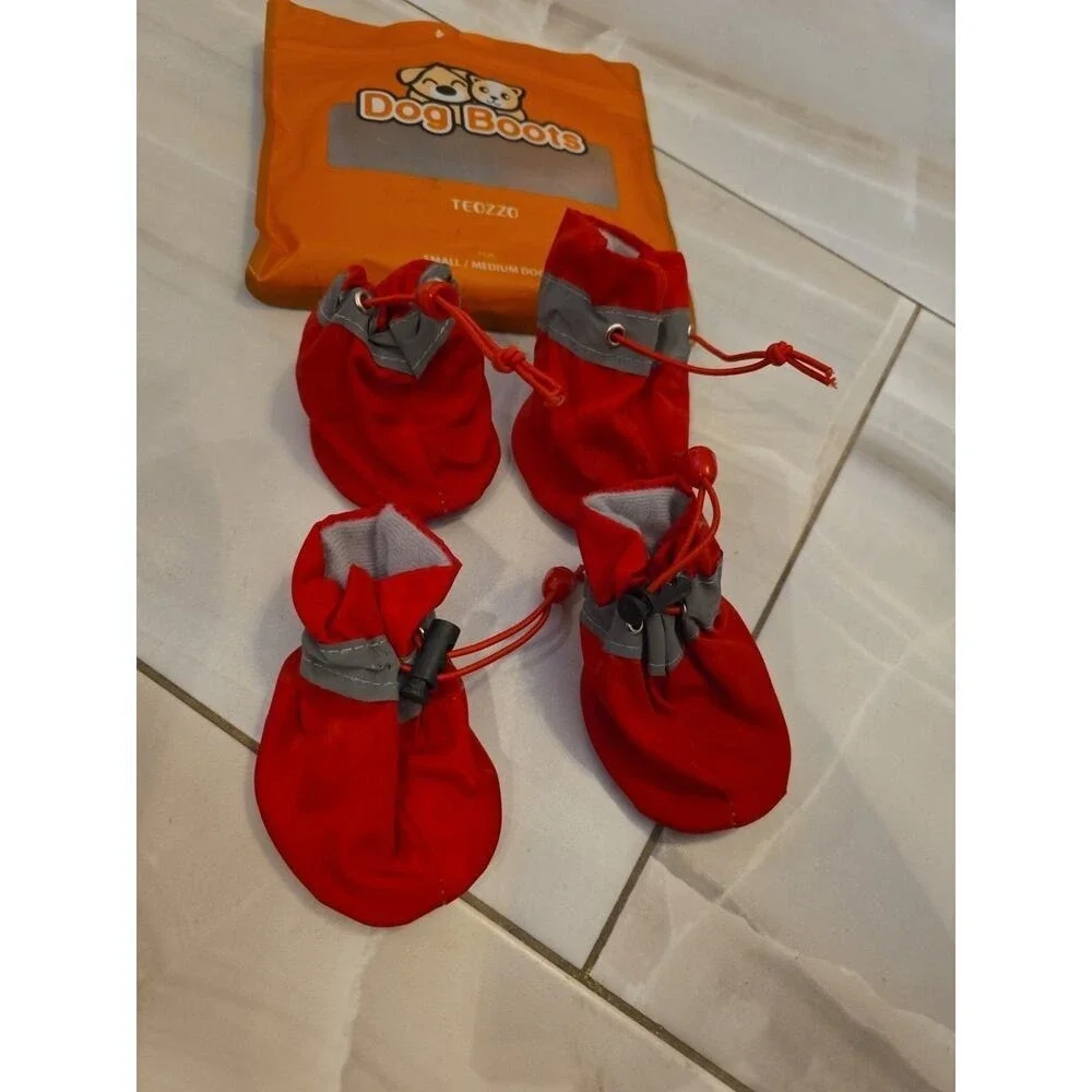 Teozzo Dog Boots For Small Medium Dogs Summer  Winter Snow Size‎ Small C1